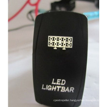 12V Dual LED Light Rocker Switch with Laser Etched Symbols